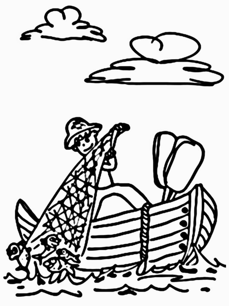 Disegno da colorare: Pescatore (Mestieri e Professioni) #103960 - Pagine da Colorare Stampabili Gratuite