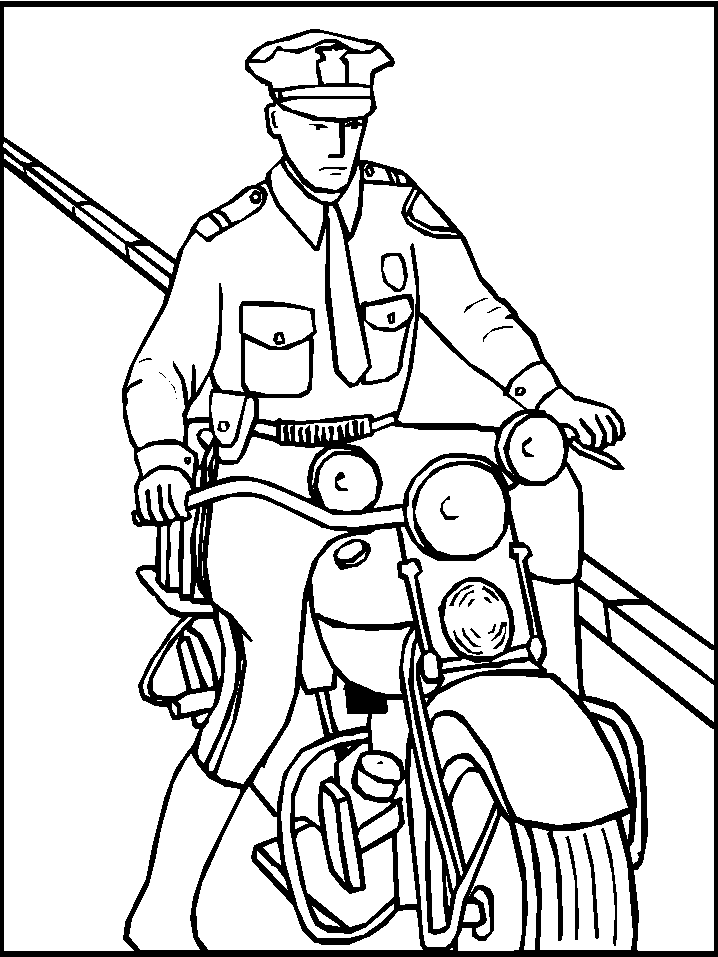 Disegno da colorare: Poliziotto (Mestieri e Professioni) #105360 - Pagine da Colorare Stampabili Gratuite