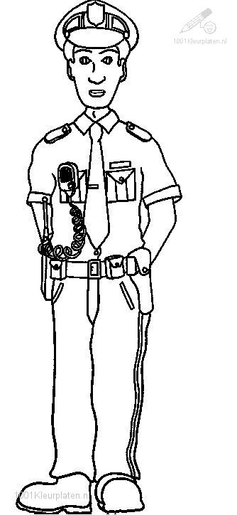 Disegno da colorare: Poliziotto (Mestieri e Professioni) #105364 - Pagine da Colorare Stampabili Gratuite