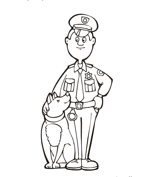 Disegno da colorare: Poliziotto (Mestieri e Professioni) #105371 - Pagine da Colorare Stampabili Gratuite
