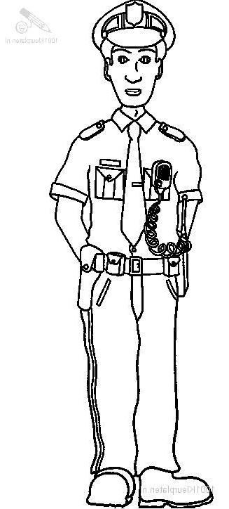Disegno da colorare: Poliziotto (Mestieri e Professioni) #105378 - Pagine da Colorare Stampabili Gratuite