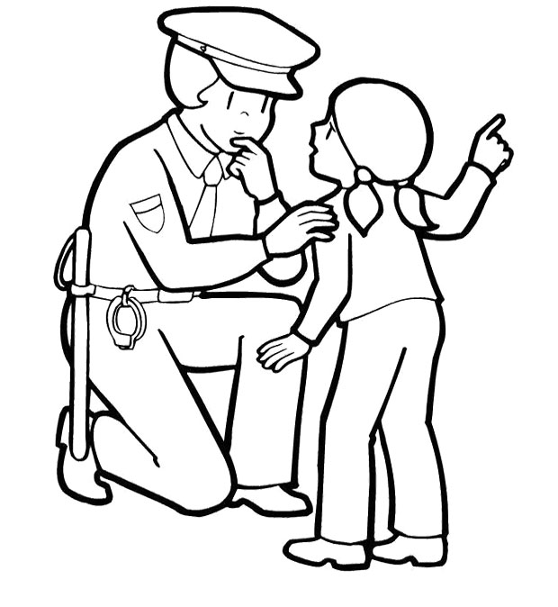Disegno da colorare: Poliziotto (Mestieri e Professioni) #105410 - Pagine da Colorare Stampabili Gratuite