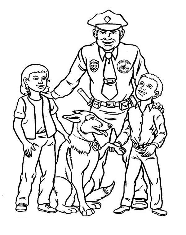 Disegno da colorare: Poliziotto (Mestieri e Professioni) #105411 - Pagine da Colorare Stampabili Gratuite