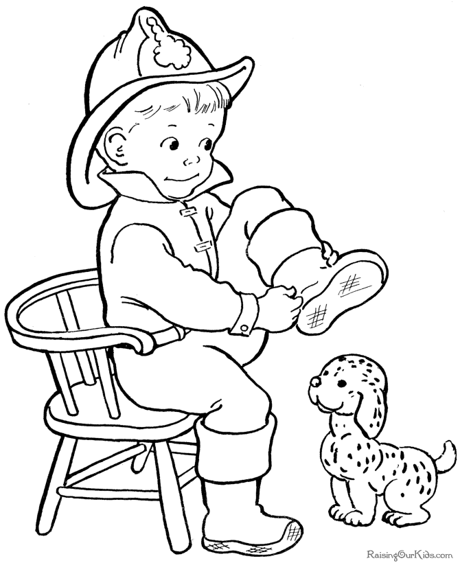 Disegno da colorare: Pompiere (Mestieri e Professioni) #105547 - Pagine da Colorare Stampabili Gratuite