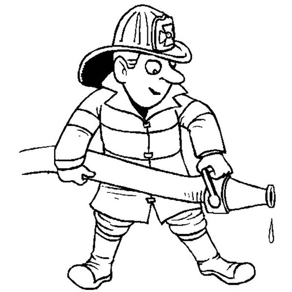 Disegno da colorare: Pompiere (Mestieri e Professioni) #105609 - Pagine da Colorare Stampabili Gratuite