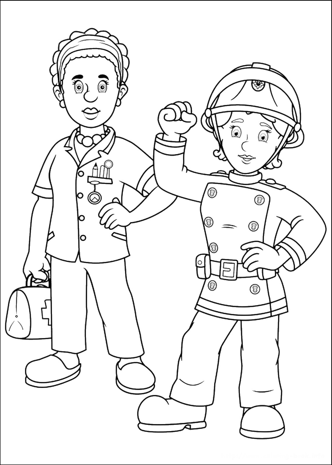 Disegno da colorare: Pompiere (Mestieri e Professioni) #105621 - Pagine da Colorare Stampabili Gratuite