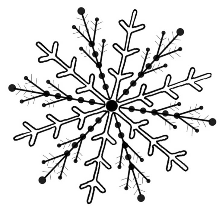 Disegno da colorare: Fiocco di Neve (Natura e Stagioni) #160596 - Pagine da Colorare Stampabili Gratuite