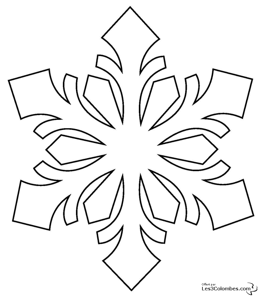 Disegno da colorare: Fiocco di neve (Natura) #160454 - Pagine da Colorare Stampabili Gratuite