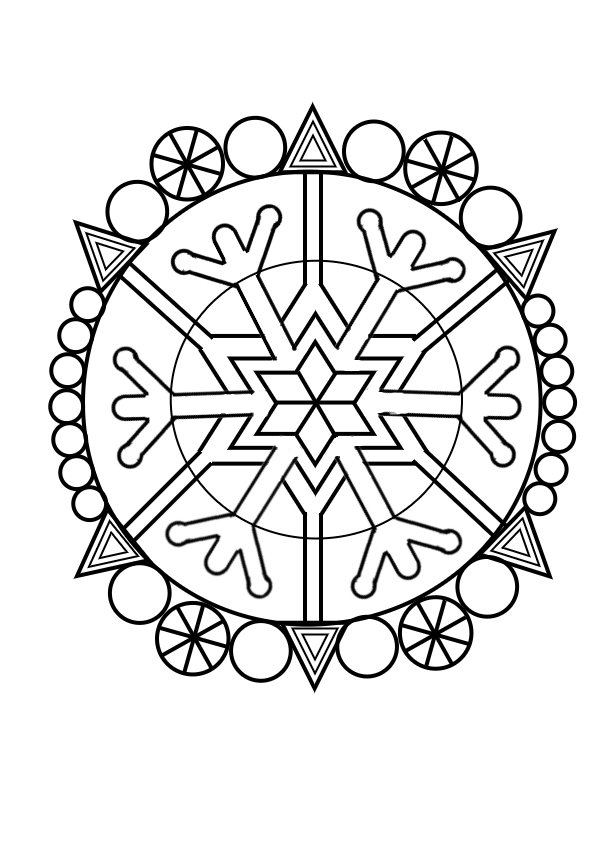 Disegno da colorare: Fiocco di neve (Natura) #160545 - Pagine da Colorare Stampabili Gratuite