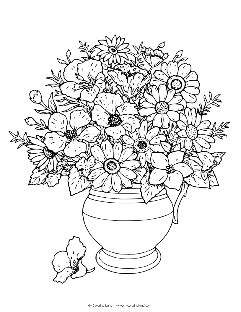 Disegno da colorare: fiori (Natura) #155017 - Pagine da Colorare Stampabili Gratuite