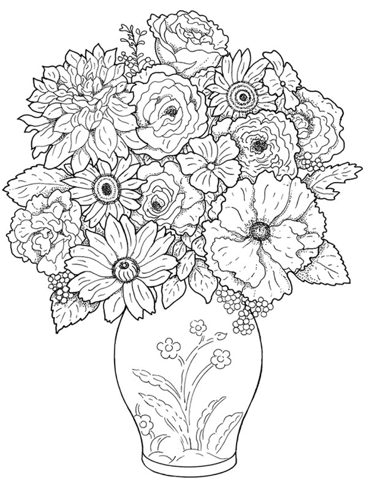 Disegno da colorare: fiori (Natura) #155075 - Pagine da Colorare Stampabili Gratuite