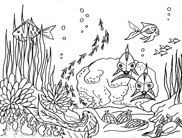 Disegno da colorare: Fondale marino (Natura) #160102 - Pagine da Colorare Stampabili Gratuite