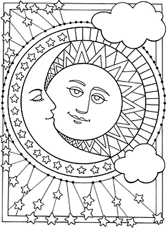 Disegno da colorare: Luna (Natura) #155665 - Pagine da Colorare Stampabili Gratuite