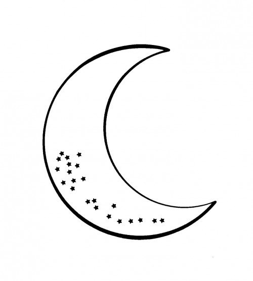 Disegno da colorare: Luna crescente (Natura) #162646 - Pagine da Colorare Stampabili Gratuite