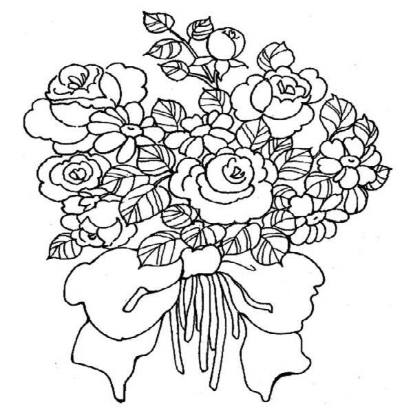 Disegno da colorare: Mazzo di fiori (Natura) #160800 - Pagine da Colorare Stampabili Gratuite