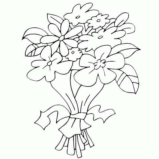 Disegno da colorare: Mazzo di fiori (Natura) #160807 - Pagine da Colorare Stampabili Gratuite