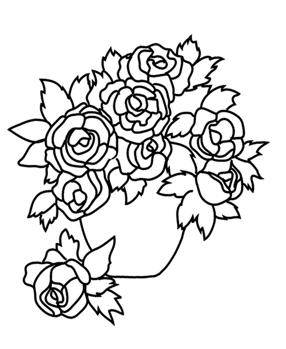 Disegno da colorare: Mazzo di fiori (Natura) #160859 - Pagine da Colorare Stampabili Gratuite