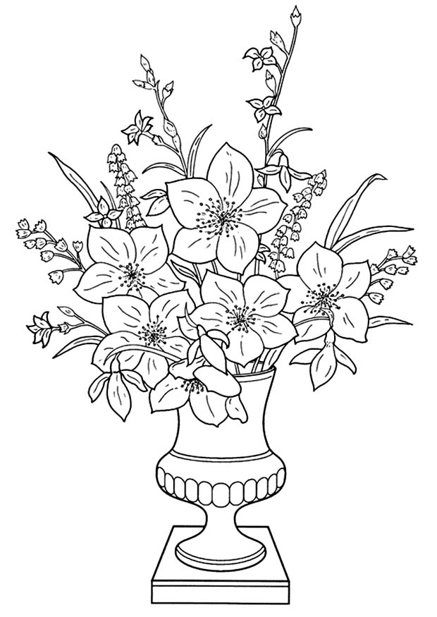 Disegno da colorare: Mazzo di fiori (Natura) #160868 - Pagine da Colorare Stampabili Gratuite