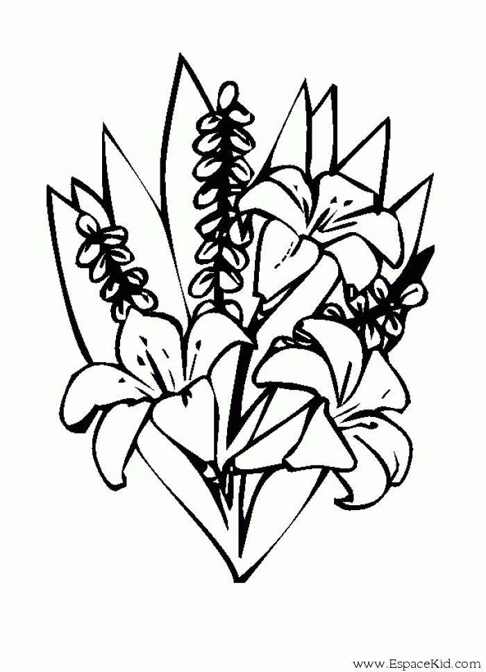 Disegno da colorare: Mazzo di fiori (Natura) #160891 - Pagine da Colorare Stampabili Gratuite