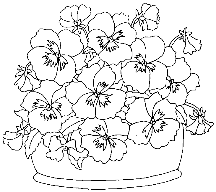 Disegno da colorare: Mazzo di fiori (Natura) #160924 - Pagine da Colorare Stampabili Gratuite