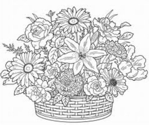 Disegno da colorare: Mazzo di fiori (Natura) #160945 - Pagine da Colorare Stampabili Gratuite
