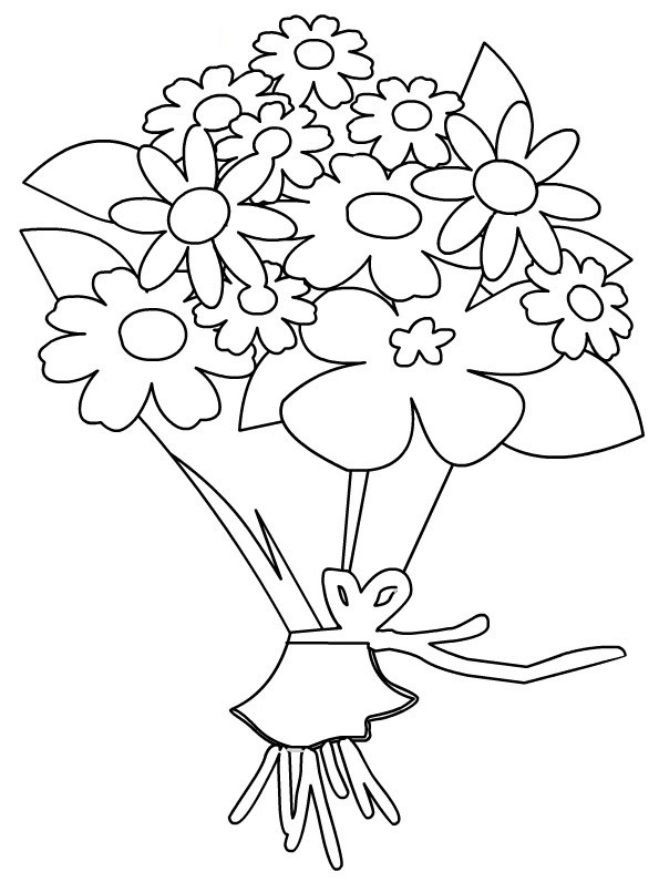 Disegno da colorare: Mazzo di fiori (Natura) #160980 - Pagine da Colorare Stampabili Gratuite