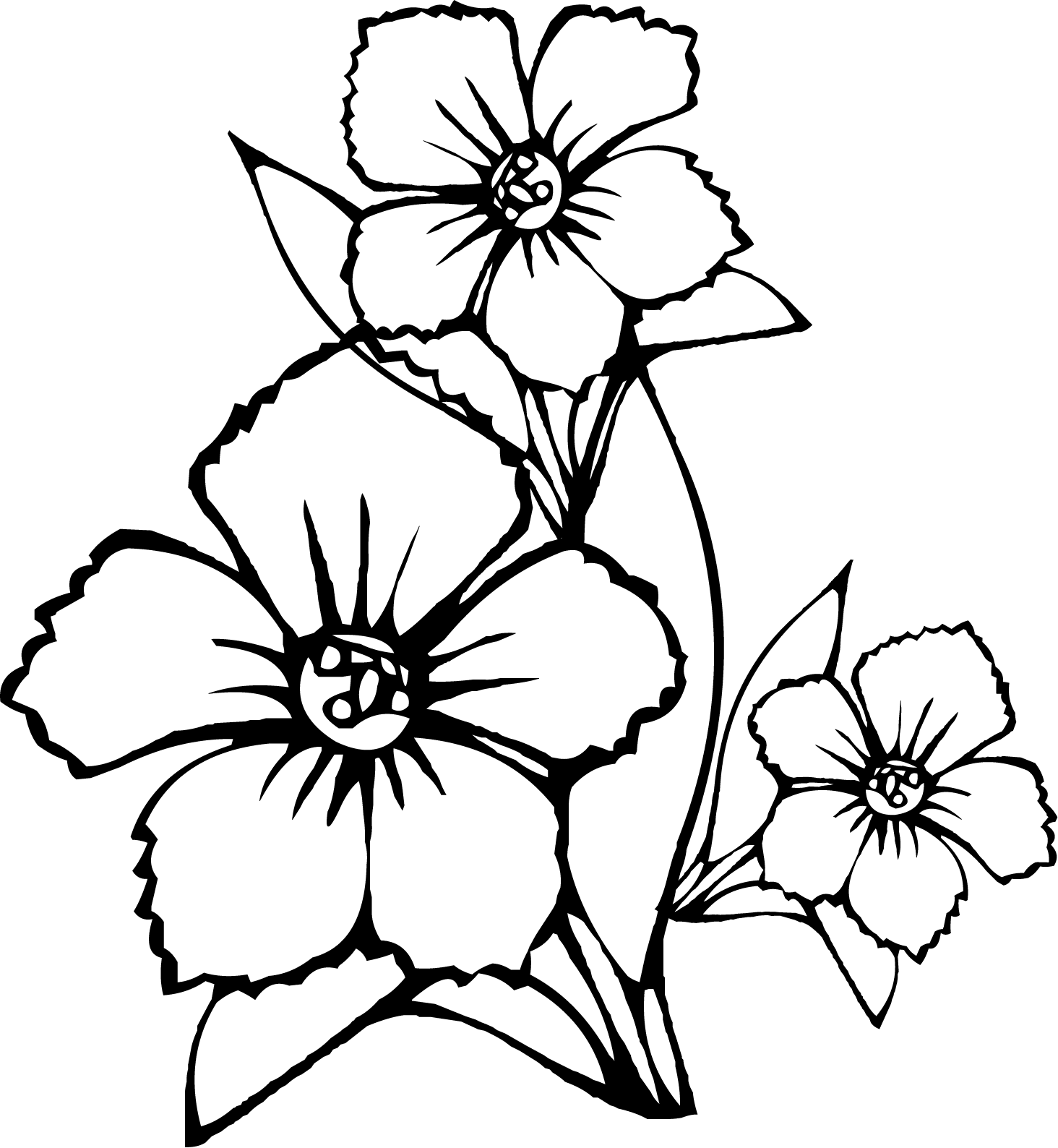 Disegno da colorare: Mazzo di fiori (Natura) #161003 - Pagine da Colorare Stampabili Gratuite