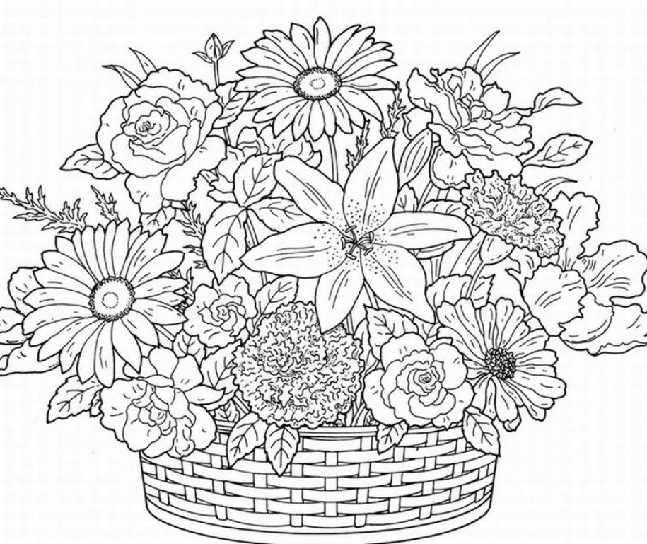 Disegno da colorare: Mazzo di fiori (Natura) #161017 - Pagine da Colorare Stampabili Gratuite