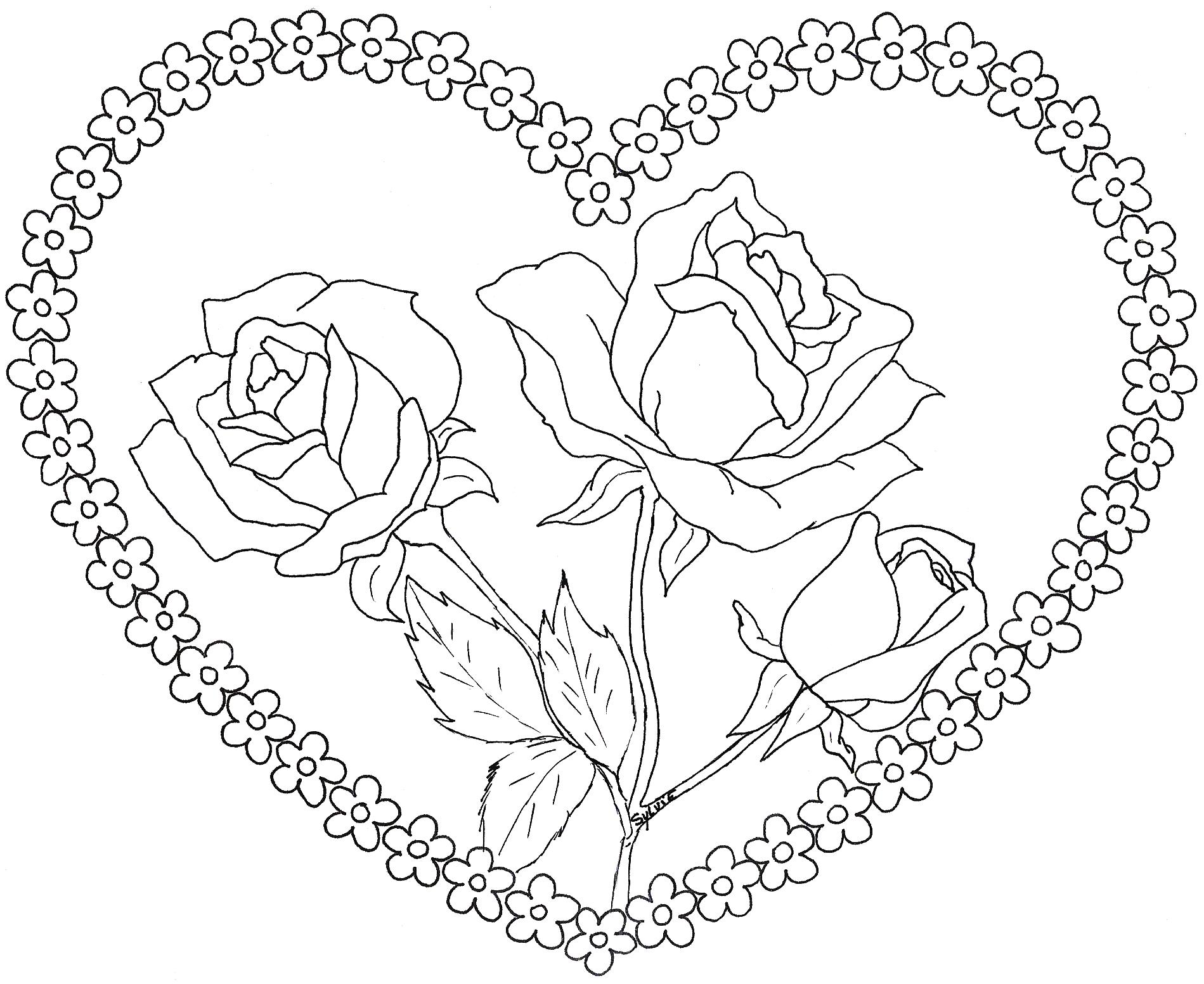 Disegno da colorare: Rose (Natura) #161883 - Pagine da Colorare Stampabili Gratuite
