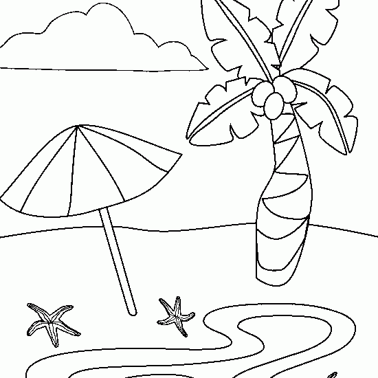 Disegno da colorare: Spiaggia (Natura) #158989 - Pagine da Colorare Stampabili Gratuite