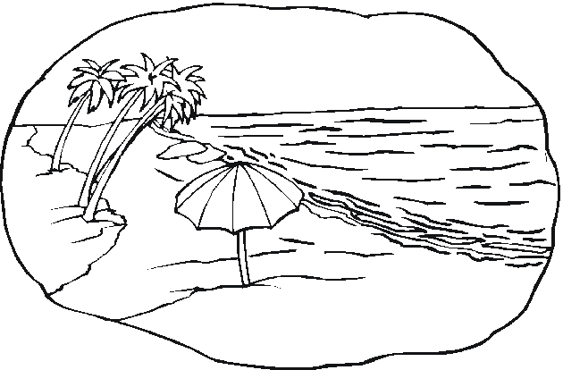 Disegno da colorare: Spiaggia (Natura) #159124 - Pagine da Colorare Stampabili Gratuite