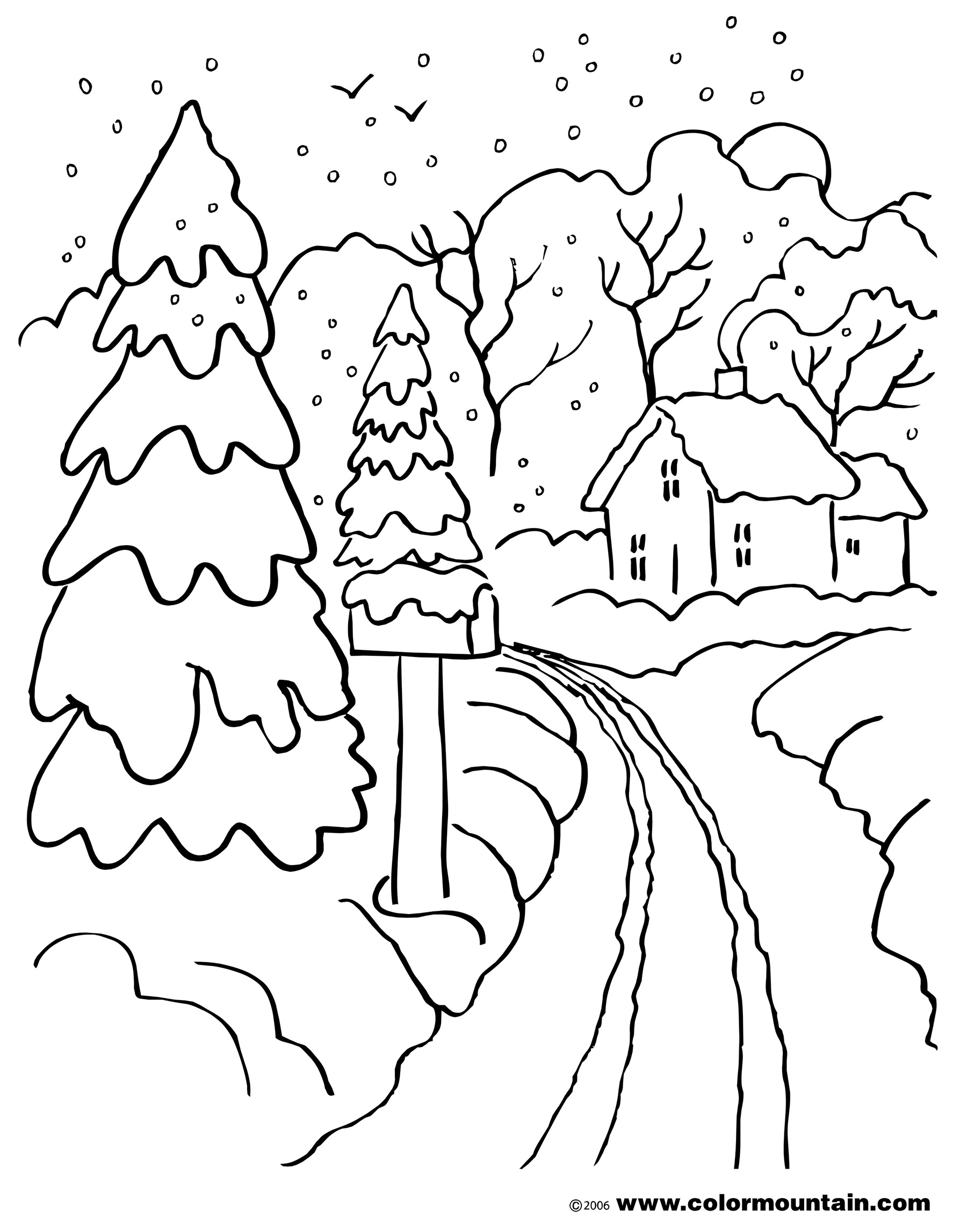 Disegno da colorare: Stagione invernale (Natura) #164512 - Pagine da Colorare Stampabili Gratuite