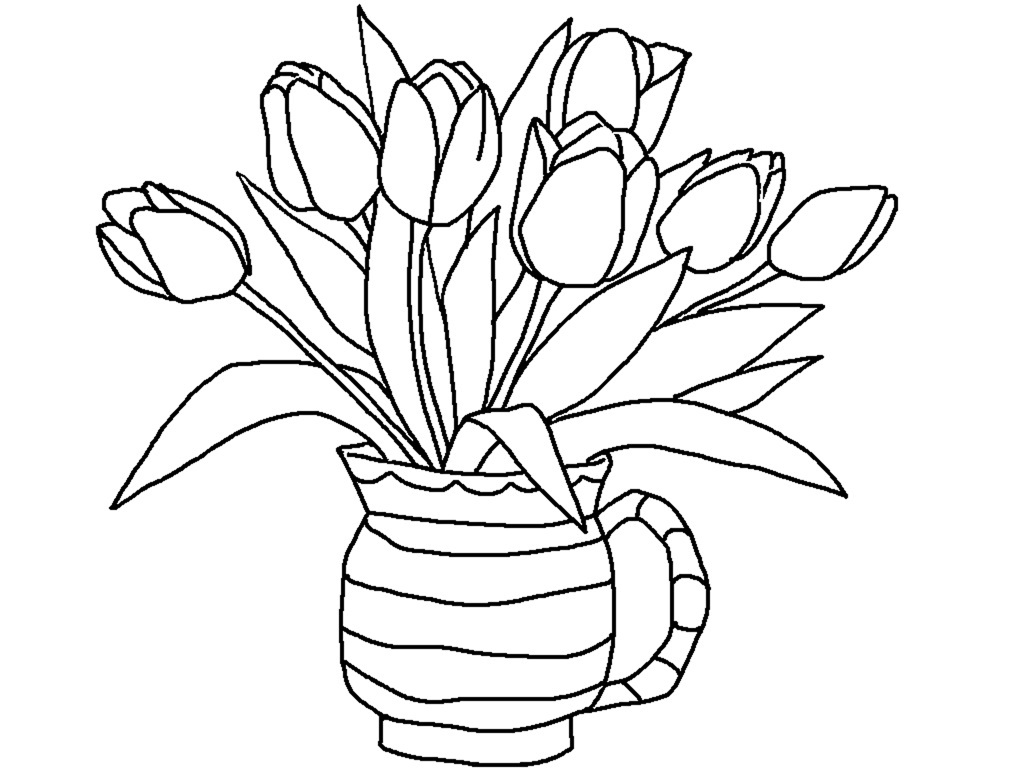 Disegno da colorare: Tulipano (Natura) #161619 - Pagine da Colorare Stampabili Gratuite