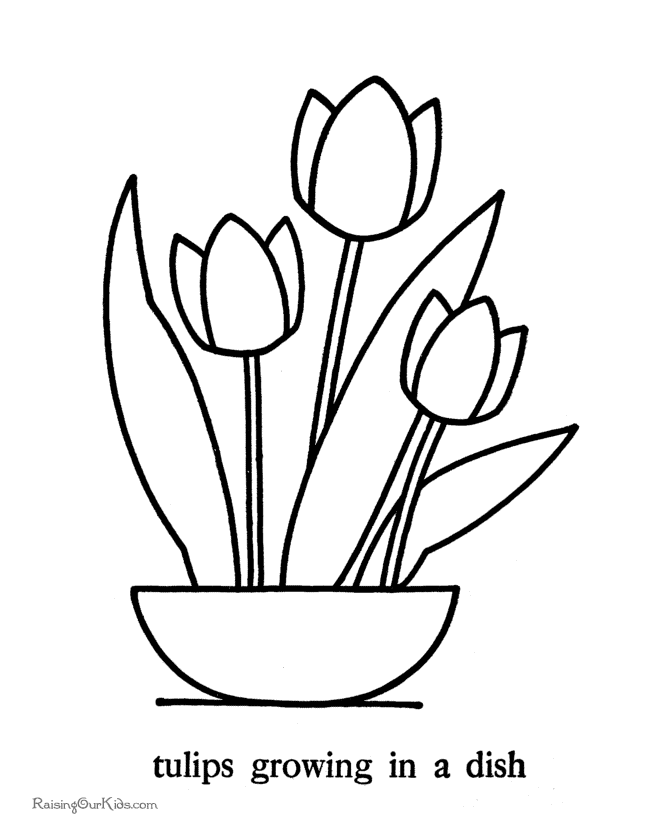 Disegno da colorare: Tulipano (Natura) #161646 - Pagine da Colorare Stampabili Gratuite