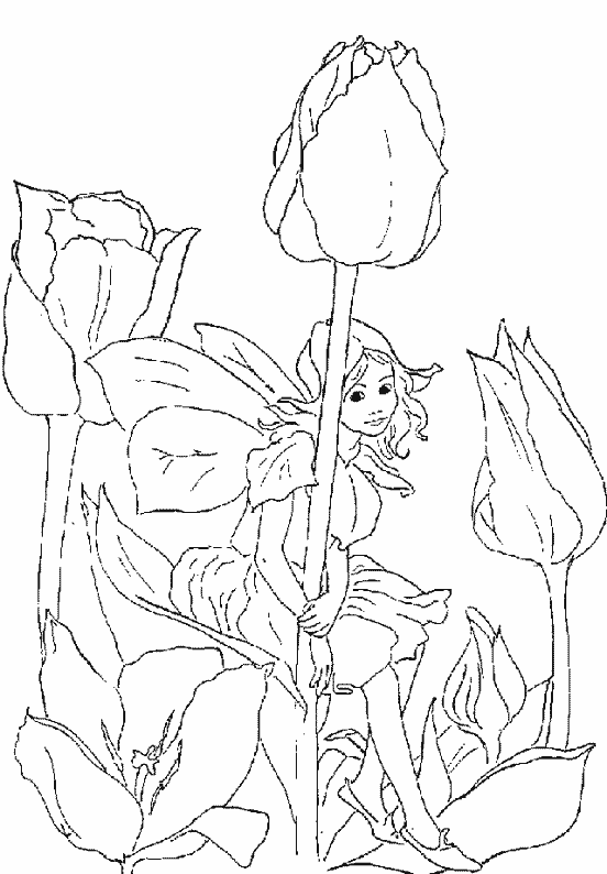 Disegno da colorare: Tulipano (Natura) #161716 - Pagine da Colorare Stampabili Gratuite