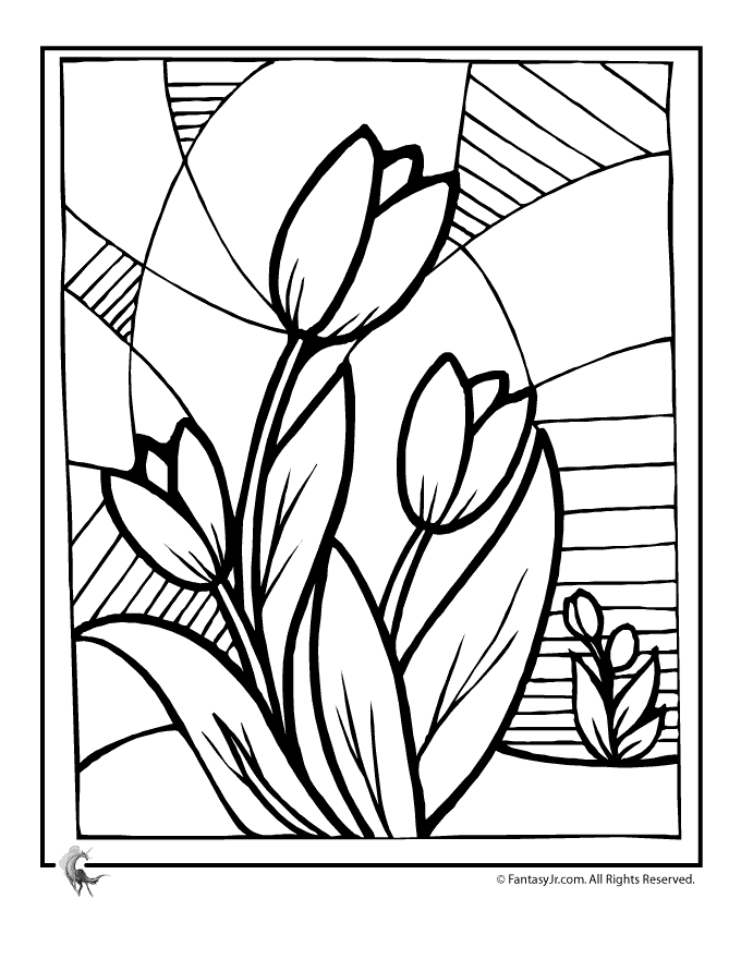 Disegno da colorare: Tulipano (Natura) #161726 - Pagine da Colorare Stampabili Gratuite
