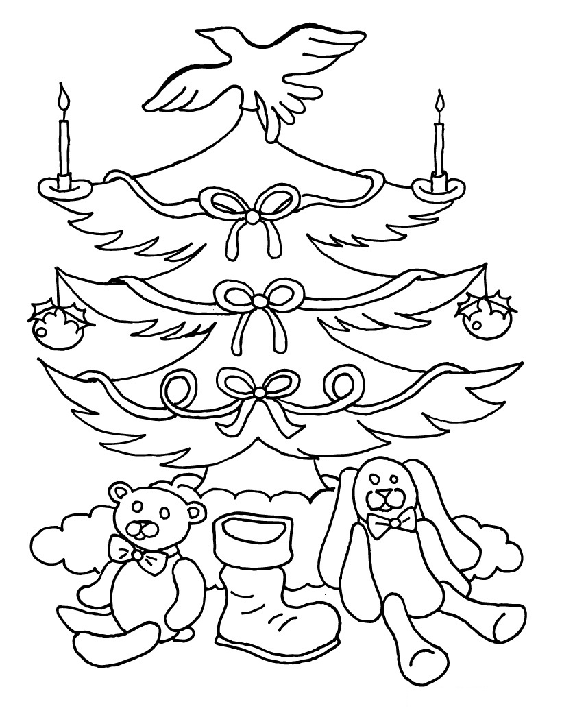 Disegno da colorare: albero di Natale (Oggetti) #167537 - Pagine da Colorare Stampabili Gratuite