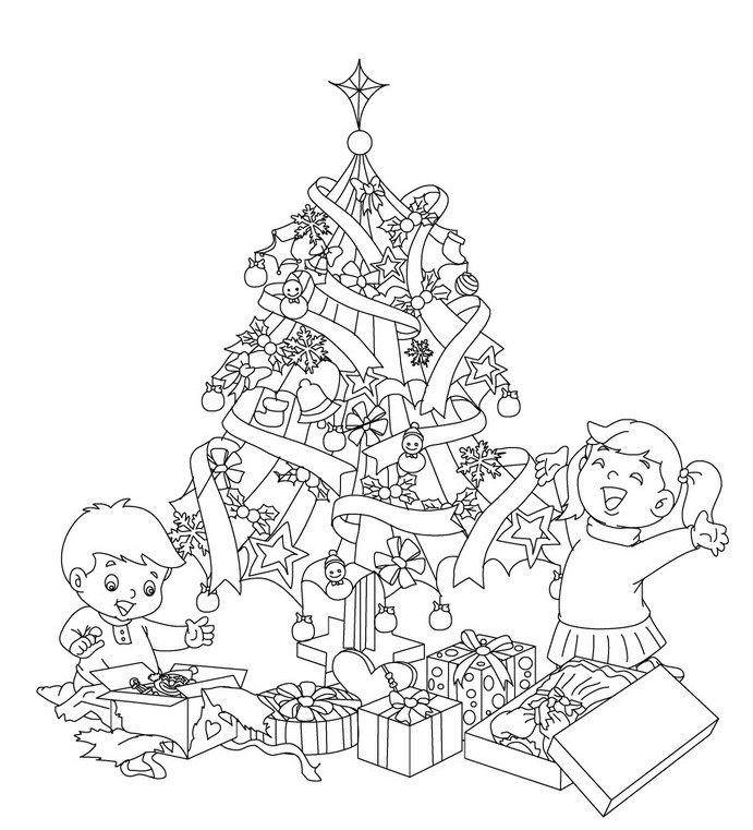 Disegno da colorare: albero di Natale (Oggetti) #167567 - Pagine da Colorare Stampabili Gratuite