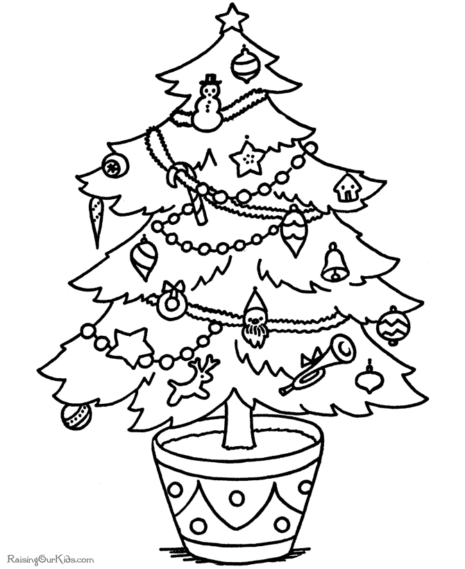 Disegno da colorare: albero di Natale (Oggetti) #167574 - Pagine da Colorare Stampabili Gratuite