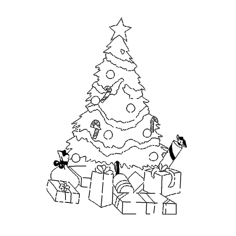 Disegno da colorare: albero di Natale (Oggetti) #167613 - Pagine da Colorare Stampabili Gratuite