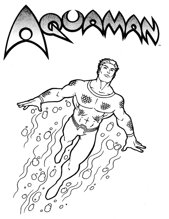 Disegno da colorare: Aquaman (Supereroe) #84970 - Pagine da Colorare Stampabili Gratuite