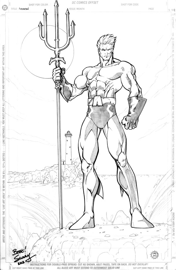 Disegno da colorare: Aquaman (Supereroe) #84971 - Pagine da Colorare Stampabili Gratuite