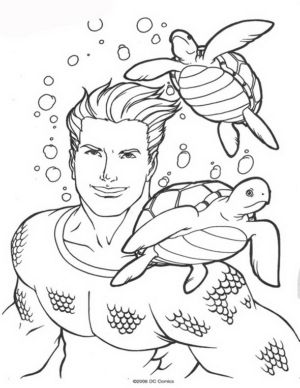Disegno da colorare: Aquaman (Supereroe) #84978 - Pagine da Colorare Stampabili Gratuite