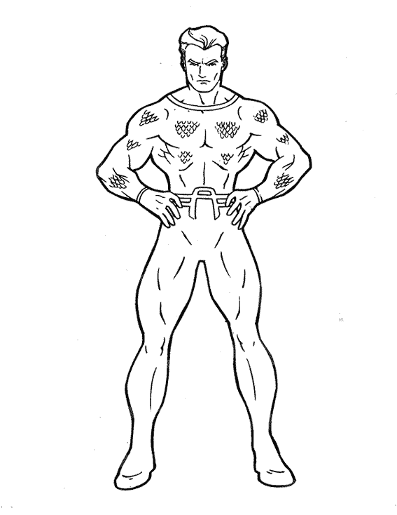 Disegno da colorare: Aquaman (Supereroe) #84979 - Pagine da Colorare Stampabili Gratuite