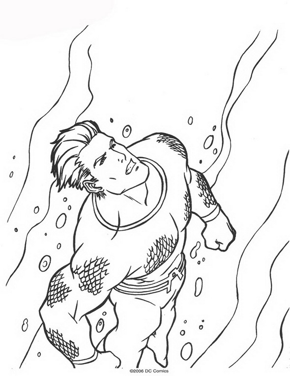 Disegno da colorare: Aquaman (Supereroe) #84984 - Pagine da Colorare Stampabili Gratuite