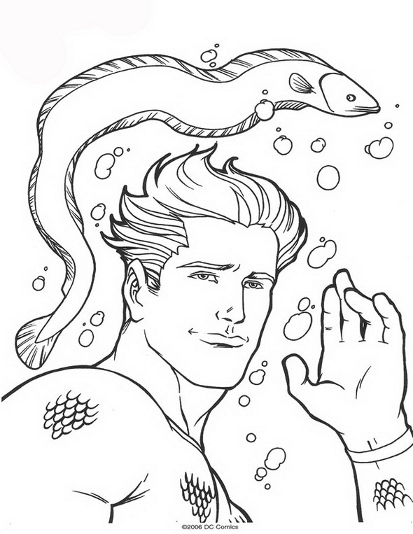 Disegno da colorare: Aquaman (Supereroe) #84987 - Pagine da Colorare Stampabili Gratuite