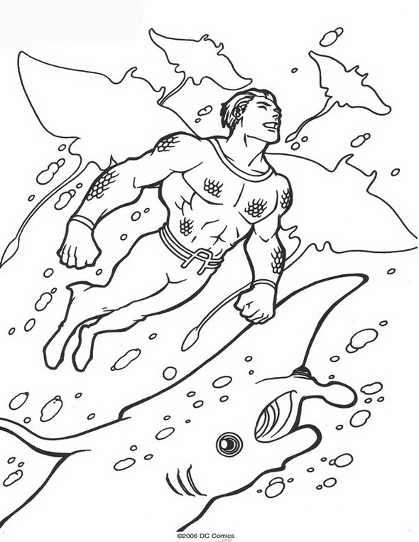 Disegno da colorare: Aquaman (Supereroe) #84991 - Pagine da Colorare Stampabili Gratuite