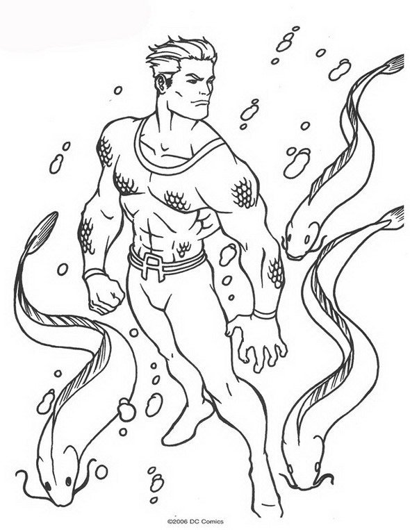 Disegno da colorare: Aquaman (Supereroe) #84994 - Pagine da Colorare Stampabili Gratuite