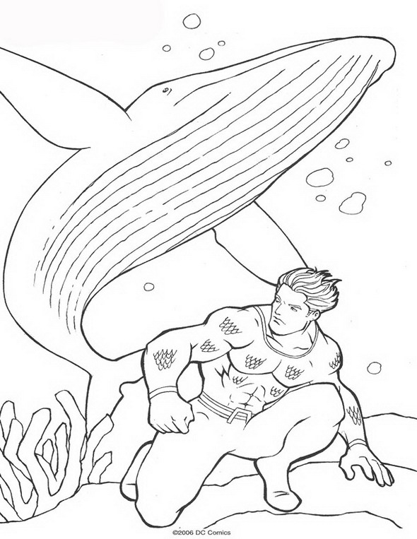 Disegno da colorare: Aquaman (Supereroe) #84995 - Pagine da Colorare Stampabili Gratuite