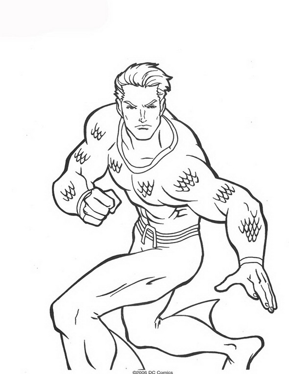 Disegno da colorare: Aquaman (Supereroe) #84996 - Pagine da Colorare Stampabili Gratuite